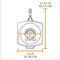 Blacklock 12 Inch Lightweight Cast Iron Grill Pan