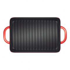Enameled Cast Iron 12.5 x 8 Inch Grill Pan