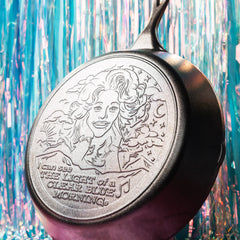 13.25 Inch Light of a Clear Blue Morning Dolly Parton Skillet