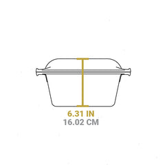 5 Quart Cast Iron Double Dutch Oven
